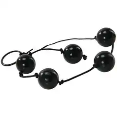  Чёрные анальные шарики JAMMY JELLY ANAL LOVE BALLS 