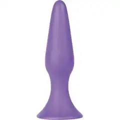  Фиолетовая анальная пробка Silky Buttplug Big Purple 16 см 