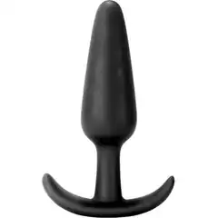  Чёрная анальная втулка The Cork Small 10 см 