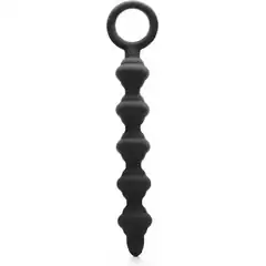 Чёрная анальная цепочка Wrick Black 18 см 