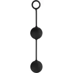  Чёрные вагинальные шарики Geisha Twin Balls Deluxe Black 