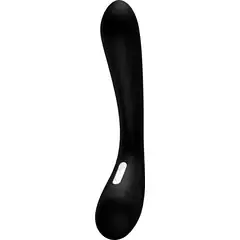  Чёрный силиконовый вибратор BOOM Elm Black 22 см 
