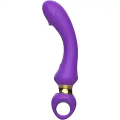  Фиолетовый изогнутый вибромассажер Moon Vibrator 21,1 см 