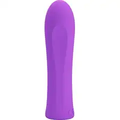  Фиолетовый мини-вибратор Alfreda 10,2 см 