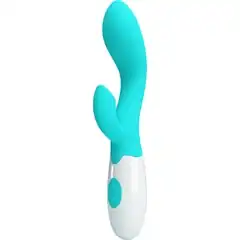  Мятный вибратор-кролик для G-стимуляции Brighty 20 см 