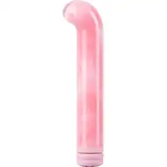  Розовый компактный вибратор из стекла Magic Cane 12 см 