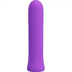  Фиолетовый мини-вибратор Blanche 10 см 