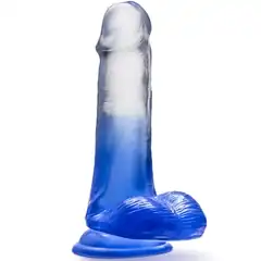  Синий фаллоимитатор Stella Blue 16,5 см 