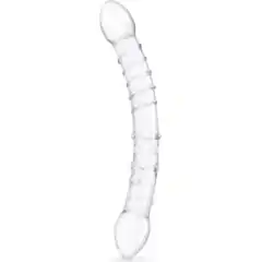  Двусторонний стеклянный фаллоимитатор 12’’ Girthy Double Trouble Glass Dildo 30 см 