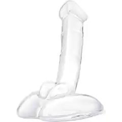  Стеклянный фаллоимитатор на подставке 7,5’’ Rideable Standing Glass Cock With Stability Base 19 см 