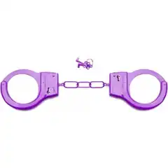  Фиолетовые металлические наручники SHOTS TOYS Purple 