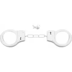  Белые металлические наручники SHOTS TOYS White 