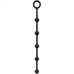  Чёрная анальная цепочка DELIGHT THROB ANAL SPIKED BEADS 25 см 