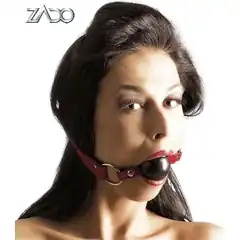  Кляп-шар на кожаных ремешках ZADO Gag 