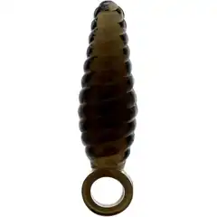  Дымчатый массажер со спиралевидным рельефом GOOD VIBES FINGER SLEEVE ANAL PROBE 6 см 