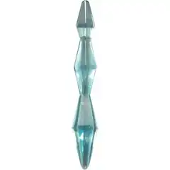  Голубой двусторонний анальный стимулятор CRYSTAL 21 см 