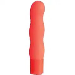  Оранжевый вибромассажёр с рельефом PURE 3.5INCH VIBRATOR ORANGE 9 см 