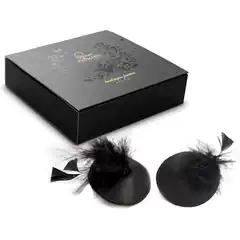  Наклейки на грудь Burlesque Pasties Feather Bijoux 