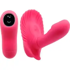  Клиторальный стимулятор с вагинальной пробкой Fancy Clamshell 