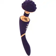  Фиолетовый вибратор Shiatsu 28 см 