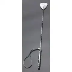  Серебристый стек с наконечником-сердцем из искусственной кожи 57 см 