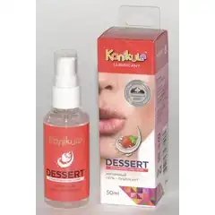  Съедобный лубрикант Desert Strawberries and Cream с ароматом клубники со сливками 50 мл 