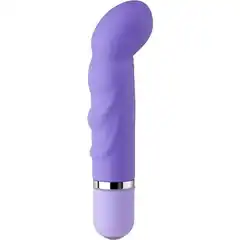  Фиолетовый мини-вибратор с загнутым кончиком NEON VIBE ROCKER PURPLE 10,2 см 