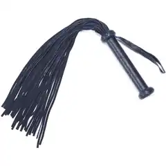  Тёмно-синий флоггер из кожи No Bounds Collection Flogger 66 см 
