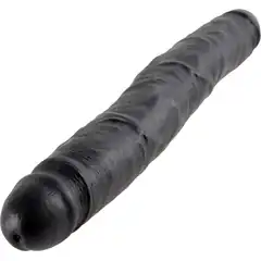  Чёрный двусторонний фаллоимитатор 12 Slim Double Dildo 30 см 