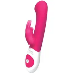  Розовый стимулятор G-точки с клиторальным отростком The G-spot Rabbit 22 см 