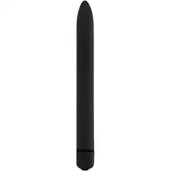  Чёрный тонкий вибратор GC Slim Vibe 16,5 см 