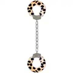  Кандалы с леопардовым мехом Furry Ankle Cuffs 