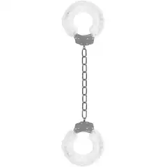  Кандалы с белым мехом Furry Ankle Cuffs 