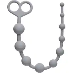  Серая анальная цепочка Orgasm Beads 33,5 см 