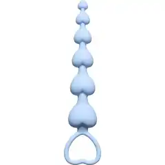  Голубая анальная цепочка Heart s Beads Blue 18 см 