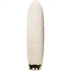  Молочный фактурный мини-вибратор Luxe Compact Vibe Princess 10,8 см 