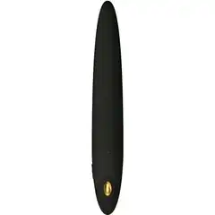  Чёрный перезаряжаемый мини-вибратор D5 14,5 см 