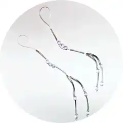  Серебристое украшение для груди с прозрачными кристаллами 
