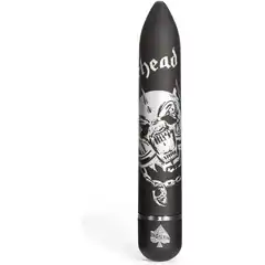  Чёрный вибратор с принтом Motorhead Ace of Spades 7 Function Power Vibrator 18 см 