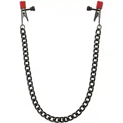  Зажимы для сосков Kink Nipple Clips with Heavy Chain and Silicone Tips 