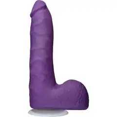  Фиолетовый фаллоимитатор на присоске Revolution 7 Slim Realistic W/Balls 17,78 см 