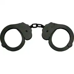  Наручники из темного металла A88B Handcuffs With Chain 