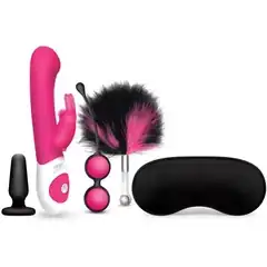  Игровой набор NAUGHTY PLAYTIME в розовом и чёрном цветах 
