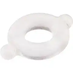  Прозрачное эрекционное кольцо с ушками для удобства надевания BASICX TPR COCKRING CLEAR 0.5INCH 