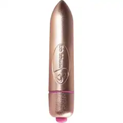  Золотистый мини-вибратор RO-80MM 7-SPEED GOLD 8 см 