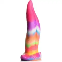  Фантазийный люминесцентный стимулятор-язык Unicorn Kiss Unicorn Tongue Glow-in-the-Dark Silicone Dildo 21,3 см 