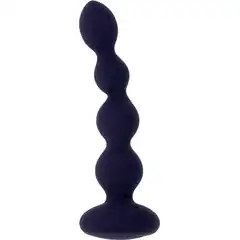  Фиолетовые анальные бусы с вибрацией и вращением Pleasure Orbit 17,8 см 