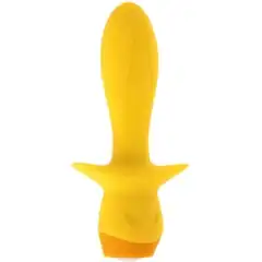  Желтая анальная вибропробка Mellow Yellow 13,5 см 