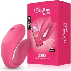  Розовый интерактивный вибростимулятор для пар Orio 