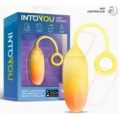  Желтое интерактивное виброяйцо Double Layer Egg 